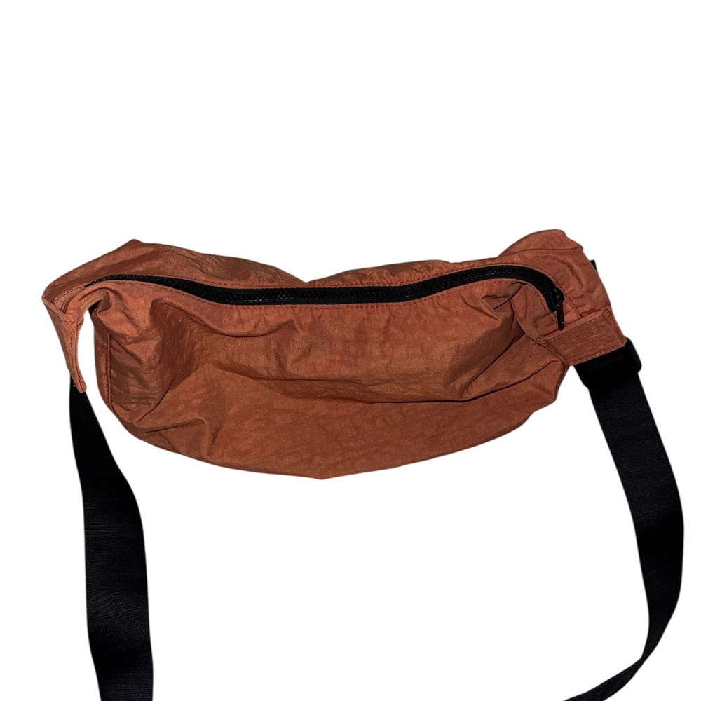 BAGGU Terracotta Crossbody Bag with Black Strap